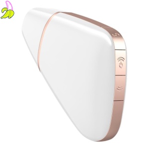 Wibrator - Love Triangle Air Pulse Stimulator + Vibration White