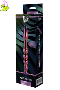 GLAMOUR GLASS RIDGED ANAL DILDO
