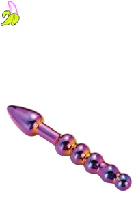 GLAMOUR GLASS RIDGED ANAL DILDO