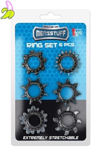 MENZSTUFF 6PC STRETCHEABLE RING SET