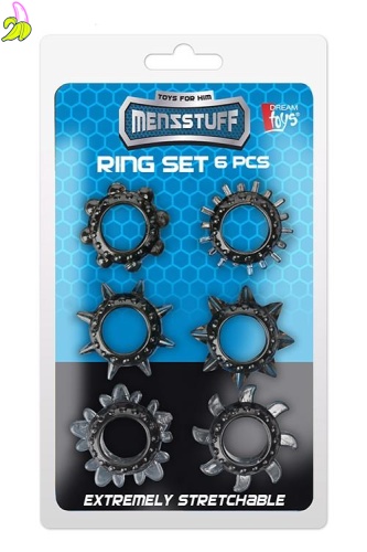 MENZSTUFF 6PC STRETCHEABLE RING SET