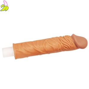 Add 2"" Pleasure X Tender Penis Sleeve Brown