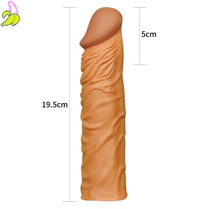 Add 2"" Pleasure X Tender Penis Sleeve Brown