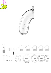 Model 16 - Chastity - 4.5"""" - Cock Cage - Transparent