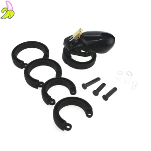 CockLock  Silicone Chastity Devices BLACK -Silikonowa klatka cnoty czarna
