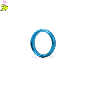 Cockring Round Ring Blue - aluminiowy cocring 40mm niebieski