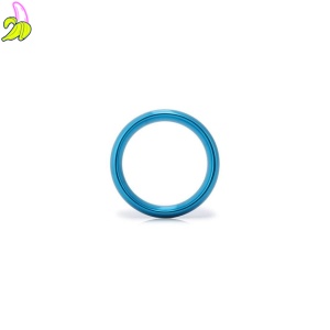 Cockring Round Ring Blue - aluminiowy cocring 45mm niebieski