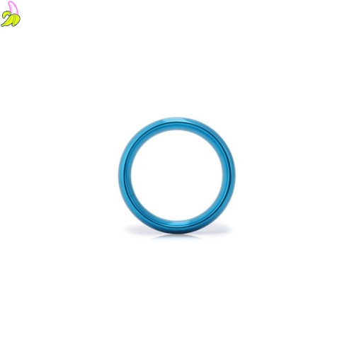 Cockring Round Ring Blue - aluminiowy cocring 45mm niebieski