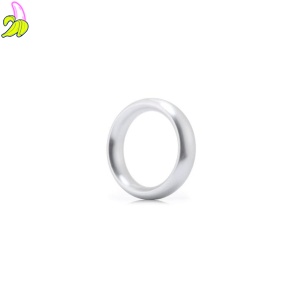 Cockring Round Ring Blue - aluminiowy cocring 50mm srebrny