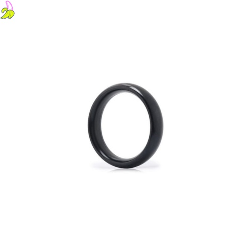 Cockring Round Ring Black - aluminiowy cocring 50mm czarny