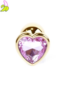 Plug-Jewellery Gold  Heart PLUG- Rose
