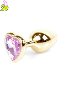 Plug-Jewellery Gold  Heart PLUG- Rose