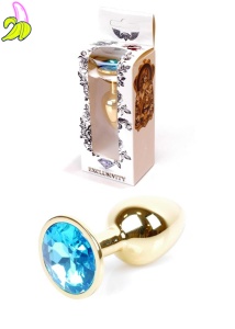 Plug-Jewellery Gold PLUG- Light Blue