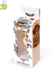 Plug-Jewellery Gold PLUG- Light Blue