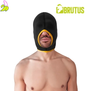 BRUTUS Blind Neoprene Face Fucker Hood Black / Yellow - Kominiarka Neoprenowa