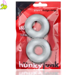 Oxballs HunkyJunk Stiffy Bulge Rings Clear Ice 2-pak pierścieni erekcyjnych