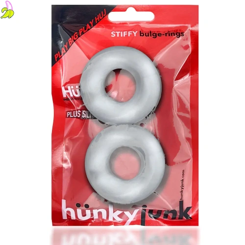 Oxballs HunkyJunk Stiffy Bulge Rings Clear Ice 2-pak pierścieni erekcyjnych