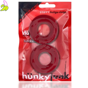 Oxballs HunkyJunk Stiffy Bulge Rings Cherry Ice 2-pack pierścieni erekcyjnych