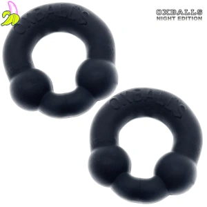Oxballs Ultraballs Cockring 2-pack Night Edition