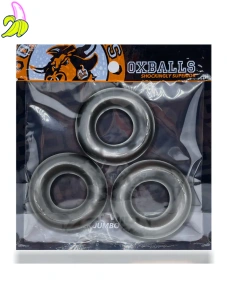 Oxballs Fat Willy Rings 3-pak pierścieni erekcyjnych- srebrne