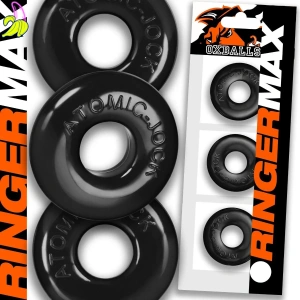 Oxballs Ringer Max Cockring 3-pack Czarny