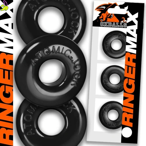 Oxballs Ringer Max Cockring 3-pack Czarny