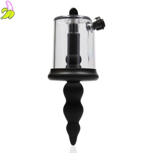 OUCH! Ręczna pompka analna, plug z trzema końcówkami 