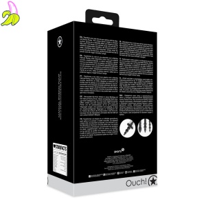 OUCH! Ręczna pompka analna, plug z trzema końcówkami 