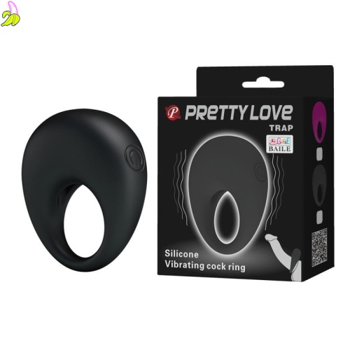 Wibrujący silikonowy cock ring PRETTY LOVE
