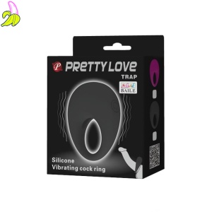 Wibrujący silikonowy cock ring PRETTY LOVE