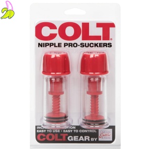 Pro-Suckers Colt 30mm Red Nipples – czerwone ssawki na sutki marki Colt
