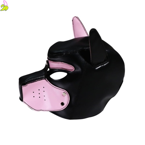Kinky Puppy Neoprene Puppy Hood maska psa jasny róż