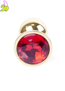 Plug-Jewellery Gold PLUG- Red
