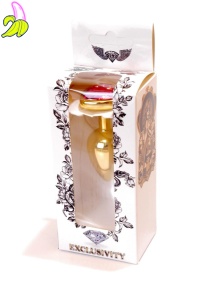 Plug-Jewellery Gold  Heart PLUG- Pink