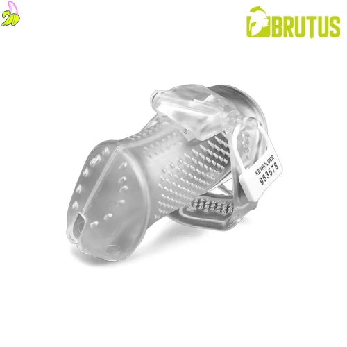 Brutus Klatka Cnoty na penisa- Airmesh Chastity Cage Clear 7x3 cm
