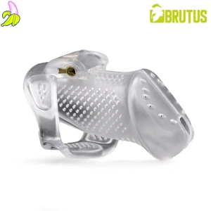 Brutus Klatka Cnoty na penisa- Airmesh Chastity Cage Clear 7x3 cm