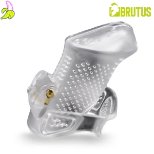Brutus Klatka Cnoty na penisa- Airmesh Chastity Cage Clear 7x3 cm