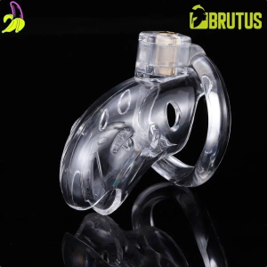 Brutus Klatka Cnoty na penisa- Shark Chastity Cage Clear 7x4 cm