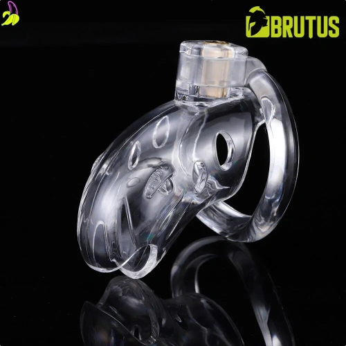 Brutus Klatka Cnoty na penisa- Shark Chastity Cage Clear 7x4 cm