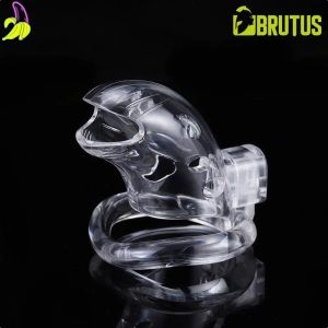 Brutus Klatka Cnoty na penisa- Shark Chastity Cage Clear 7x4 cm