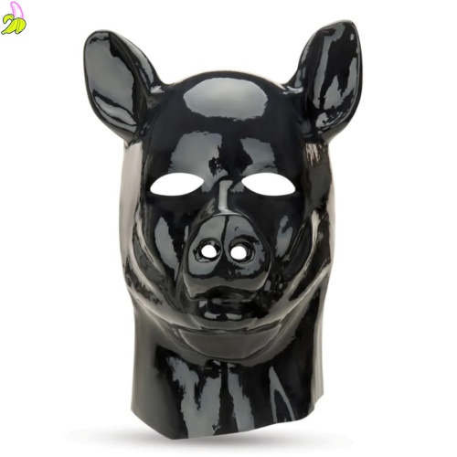 Latex Pig Hood Prowler Red Black- Maska lateksowa- GŁOWA ŚWINI