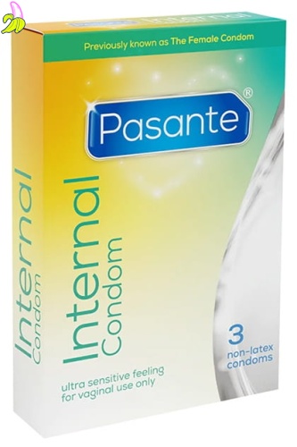 Pasante Latex free Internal condoms- wewnętrzne prezerwatywy dla kobiet 3 szt