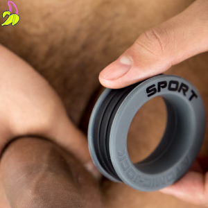 Sportowy pierścień erekcyjny- Szaro-czarny