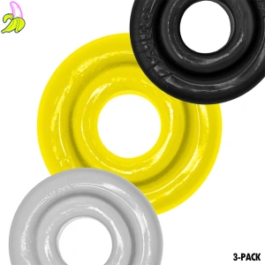 RIMZ Softlips Cockring 3-pack Shockwave 2x19mm 1x20mm