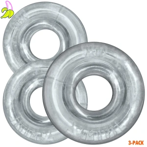 RIMZ Softlips Cockring 3-pack Clear 2x19mm 1x20mm