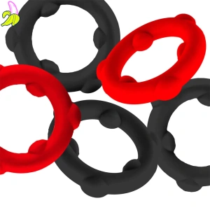 Oxballs Gearheads Cockring 5-pack red/black 25mm