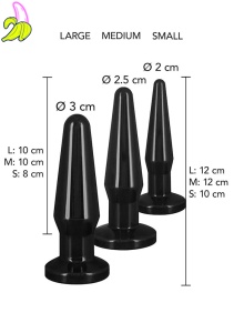 Anal Trainer Kit - zestaw 3 korków analnych