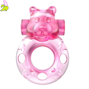 Vibrating Bear Cock Ring – Pink
