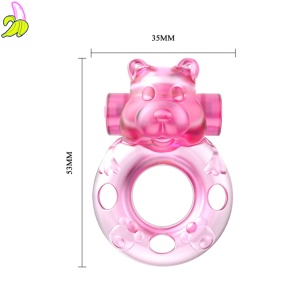 Vibrating Bear Cock Ring – Pink