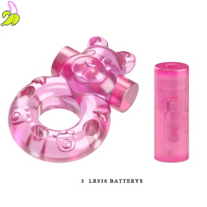 Vibrating Bear Cock Ring – Pink